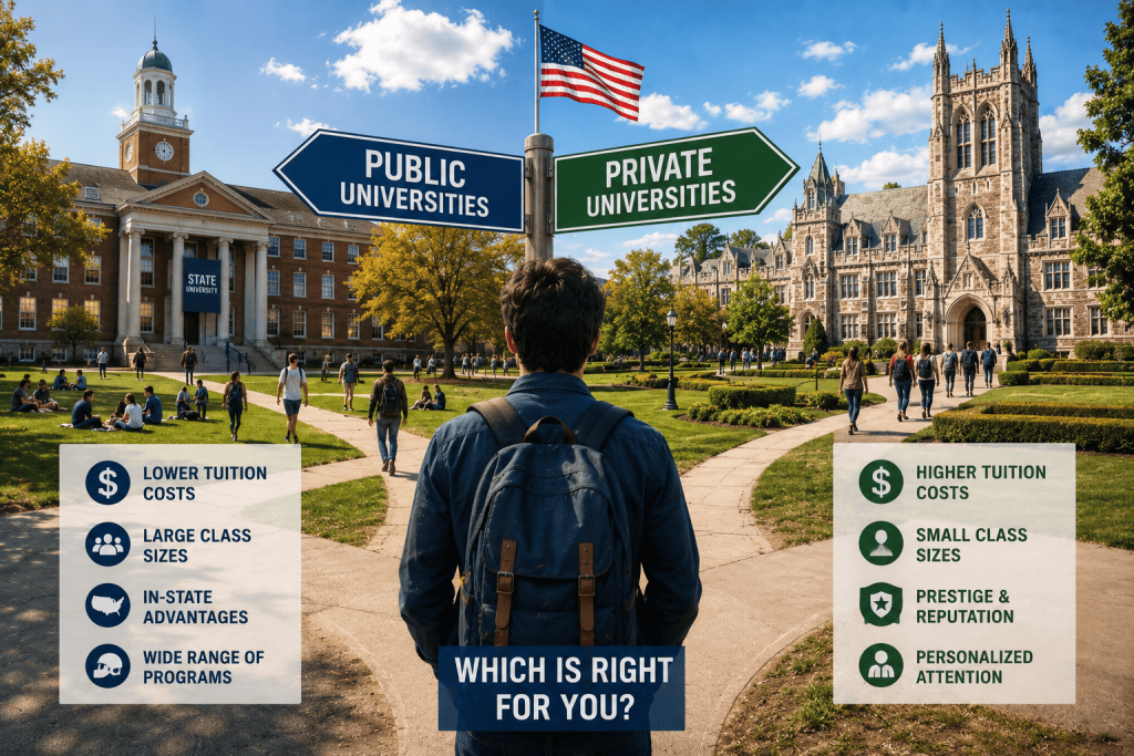 Public vs. Private Universities in the USA..Which Is Right for You?