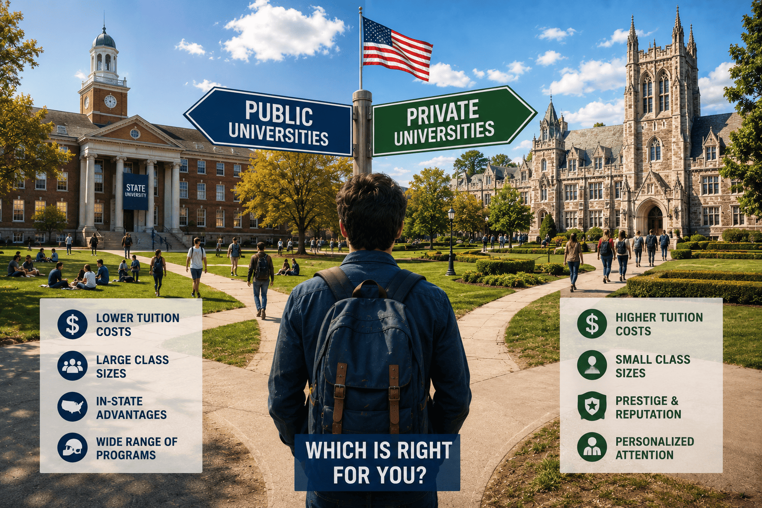 Public vs. Private Universities in the USA..Which Is Right for You?